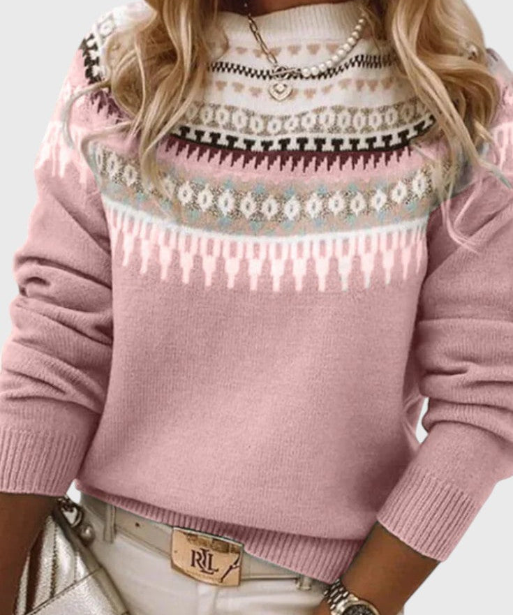 Gemma Textured Round Neck Jumper