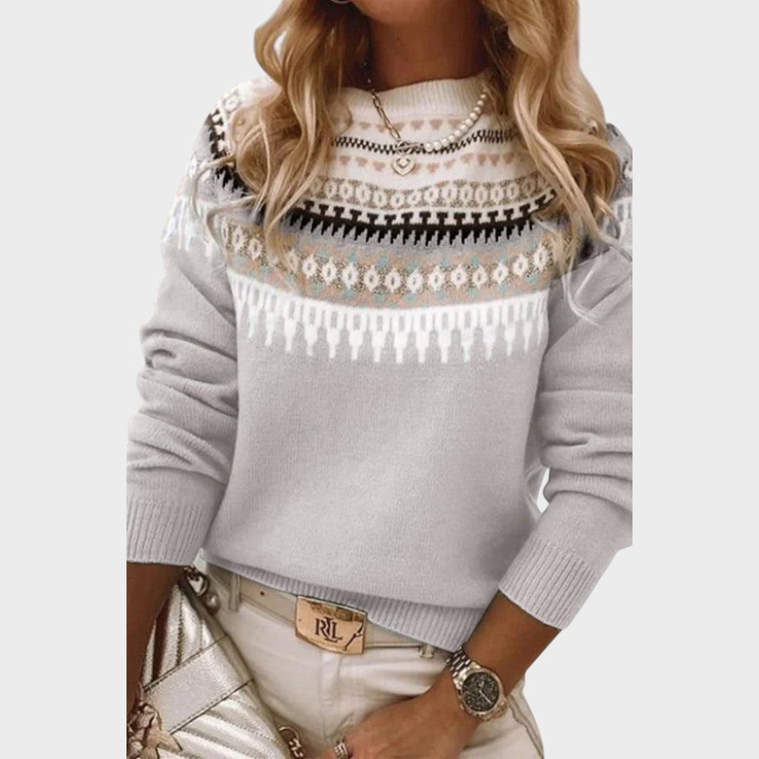 Gemma | Textured Sweater with Round Neckline