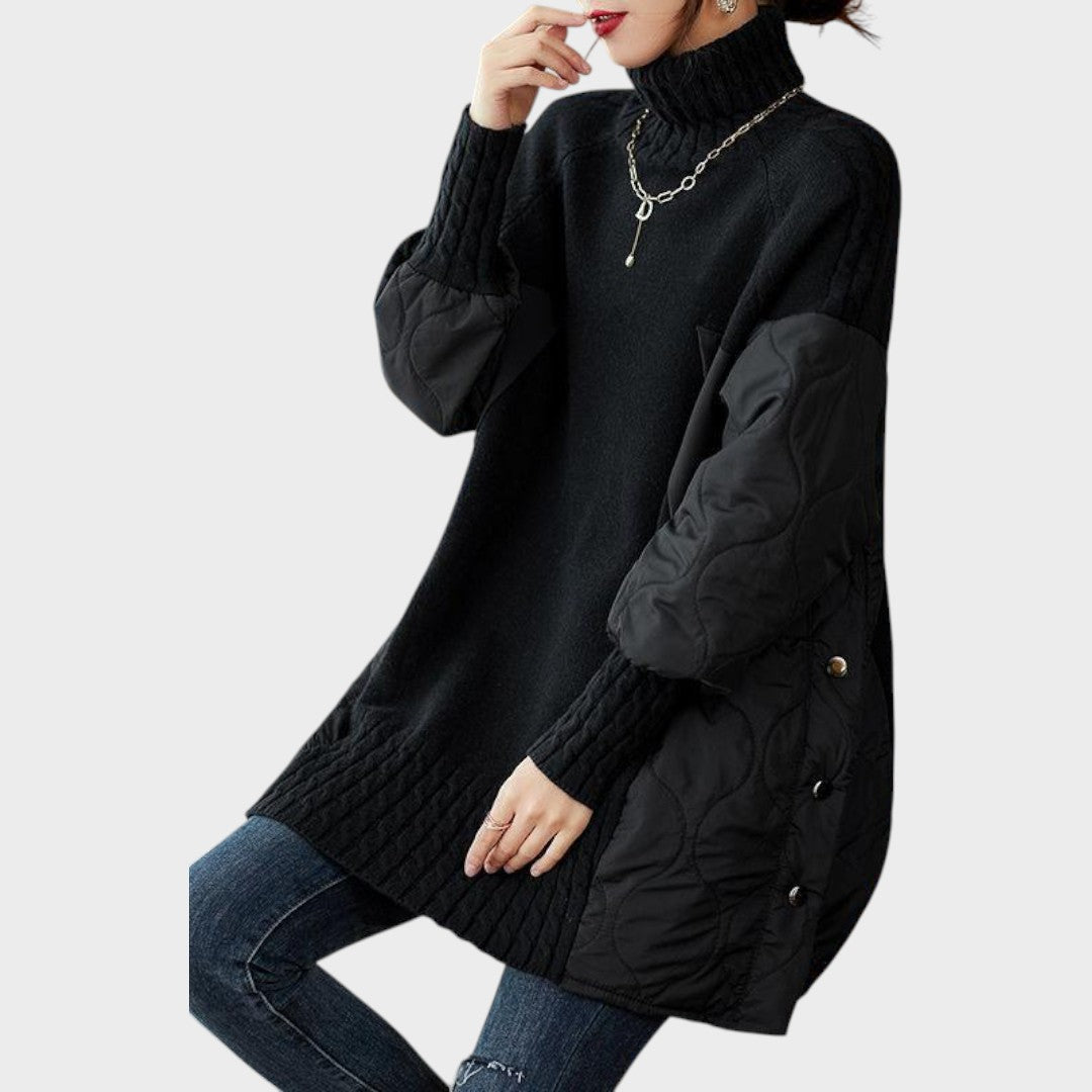 Sarah | Oversized Svetřík s Vysokým Krkem