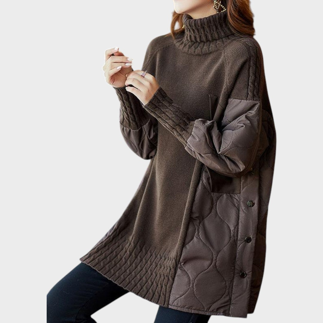 Sarah | Oversized Svetřík s Vysokým Krkem