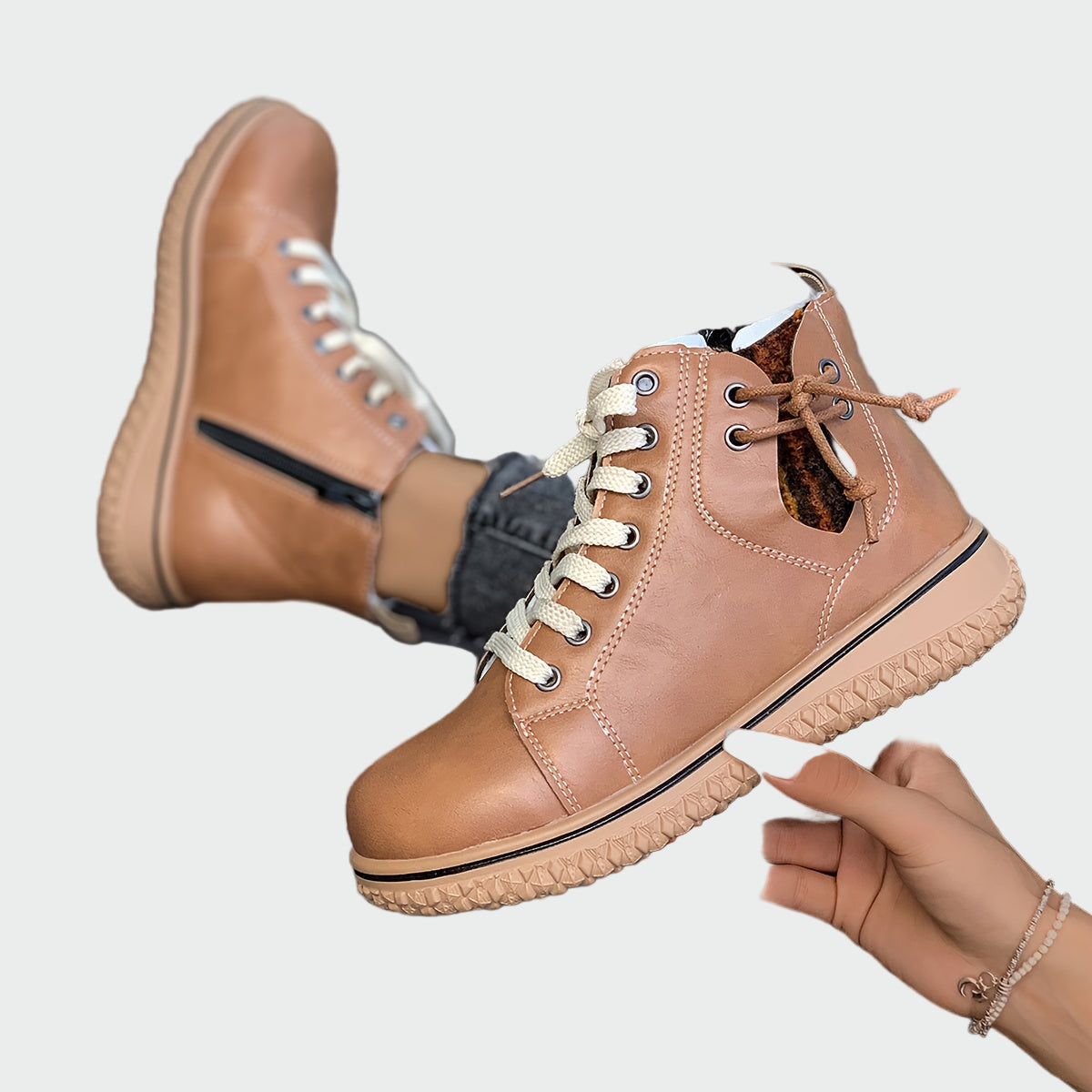Ortopedické kožené boty nízké
