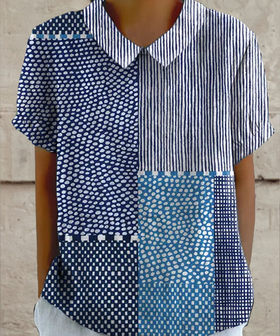 Alina - Košile s Patchwork Vzorem