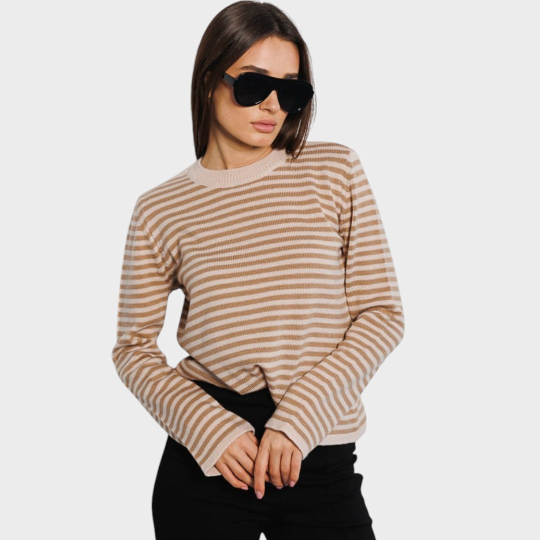 Francisca | Long Sleeve Striped Sweater