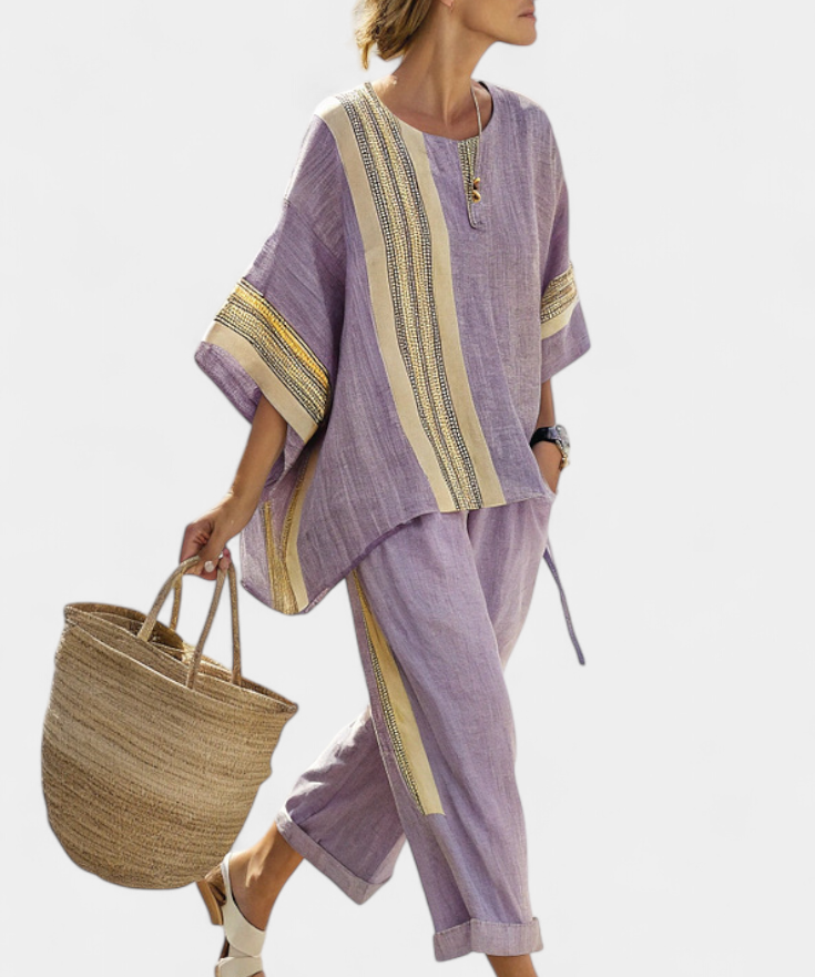 Lorena – Boho souprava z lnu a bambusu