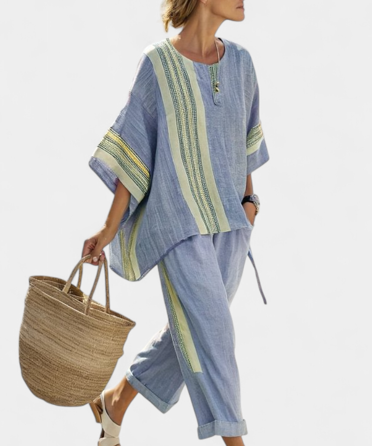 Lorena – Boho souprava z lnu a bambusu