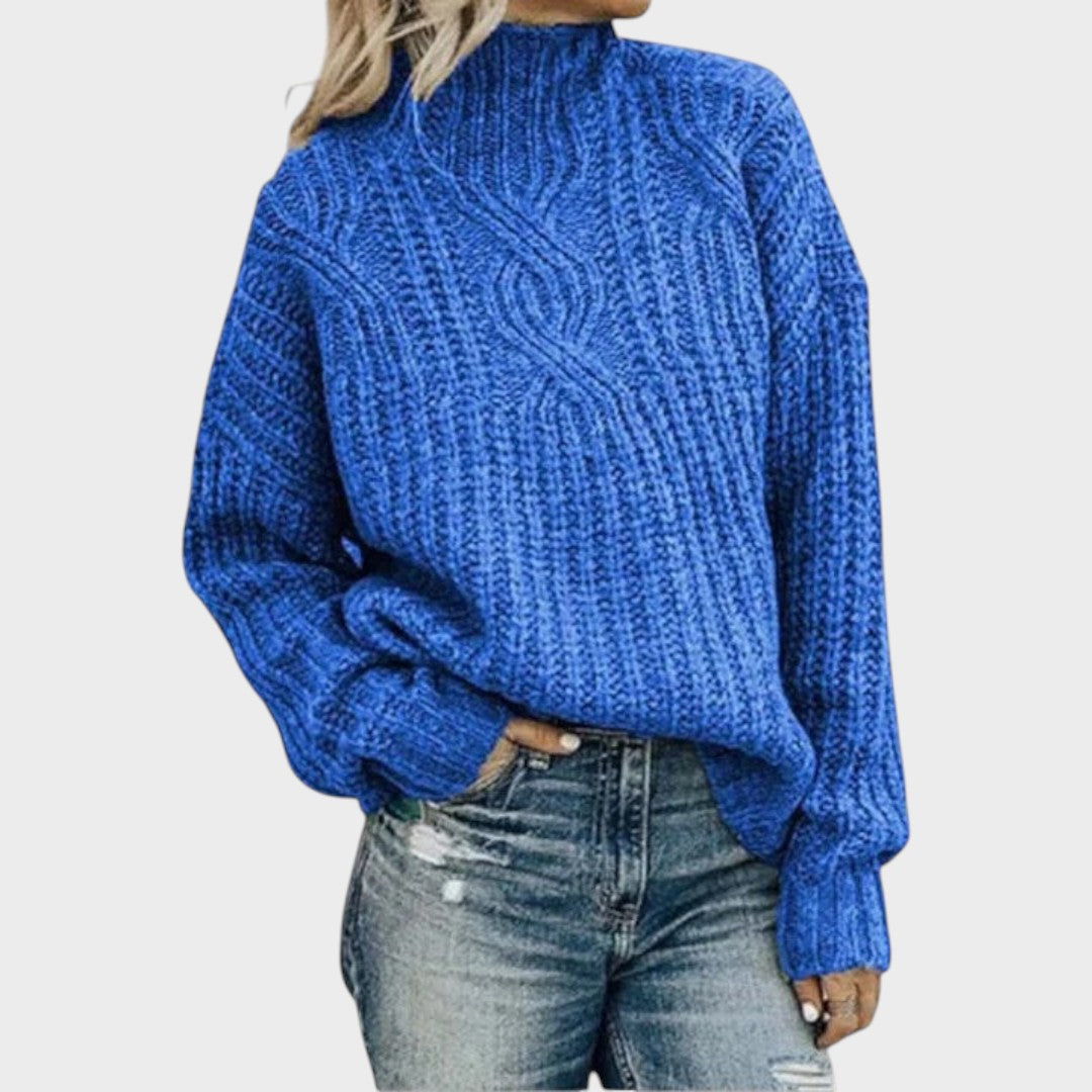 Elene | Chunky Knit High Neck Sweater