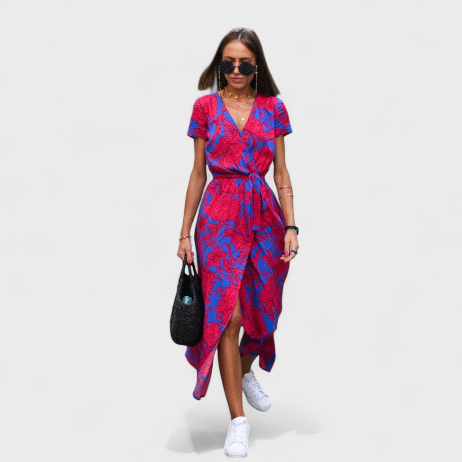 Růžová lilie - Bohemistické elegantní šaty