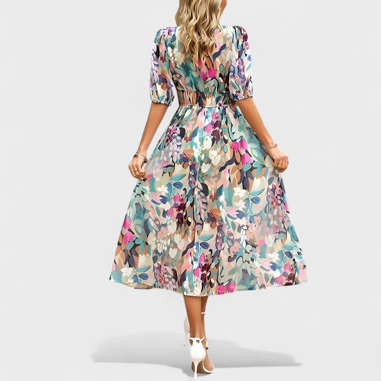 Clara - Elegante vestido floral midi