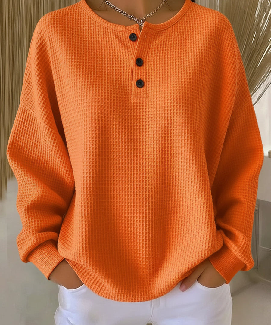Brisa | Waffle Textured Knit Sweater