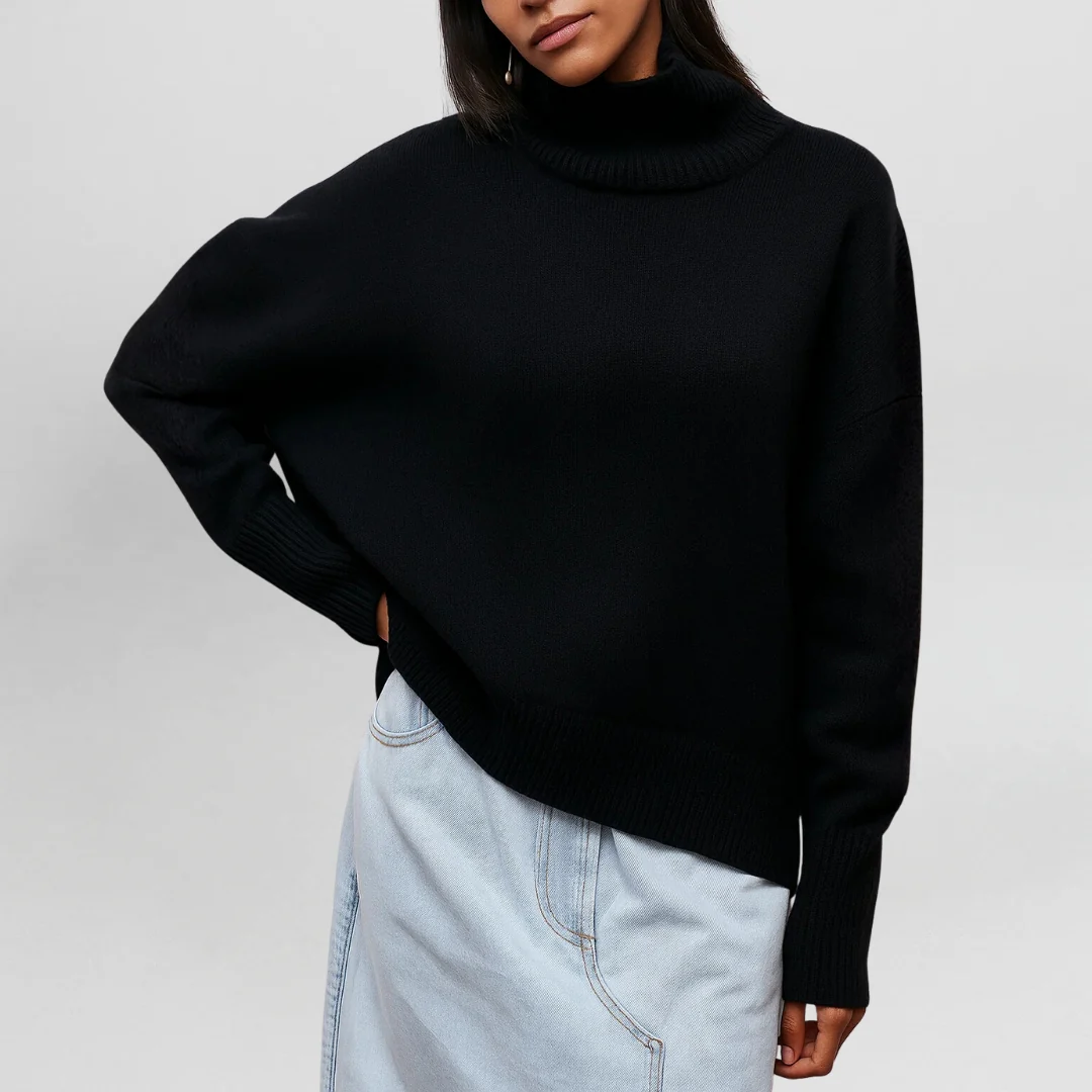 Stefanie High Neck Knitted Sweater