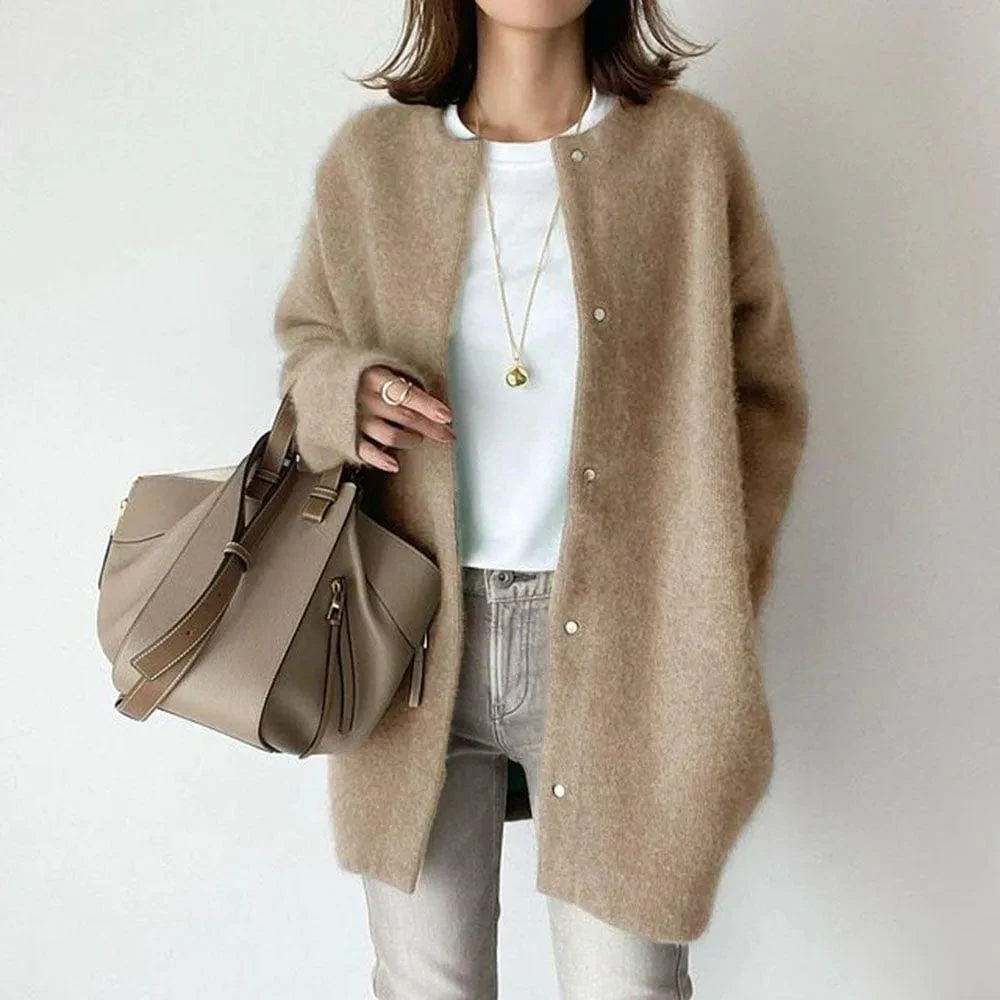 Vanna Luxurious Knit Jacket with Buttons
