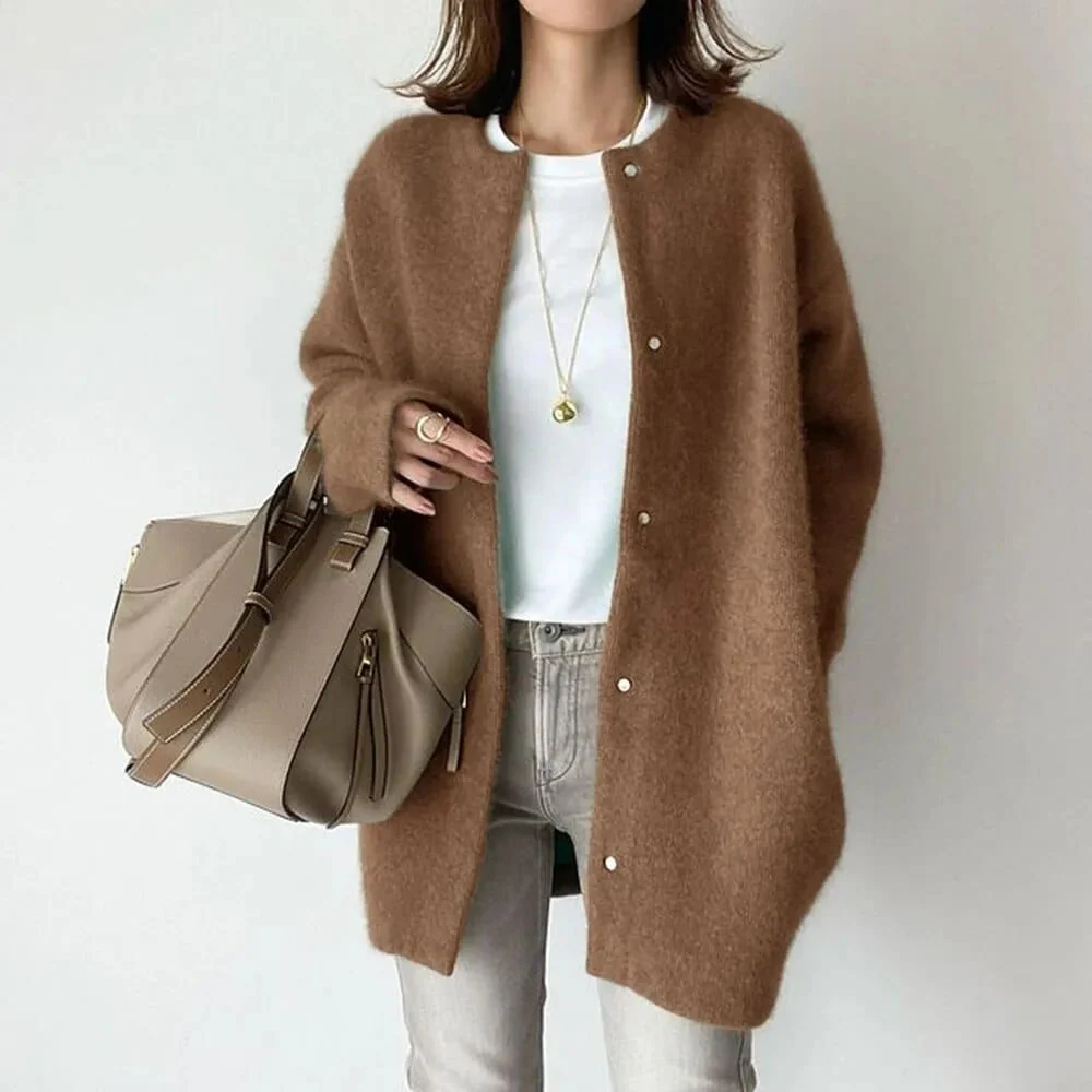 Vanna Luxurious Knit Jacket with Buttons