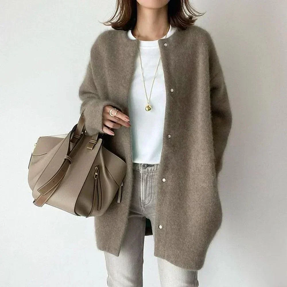 Vanna Luxurious Knit Jacket with Buttons
