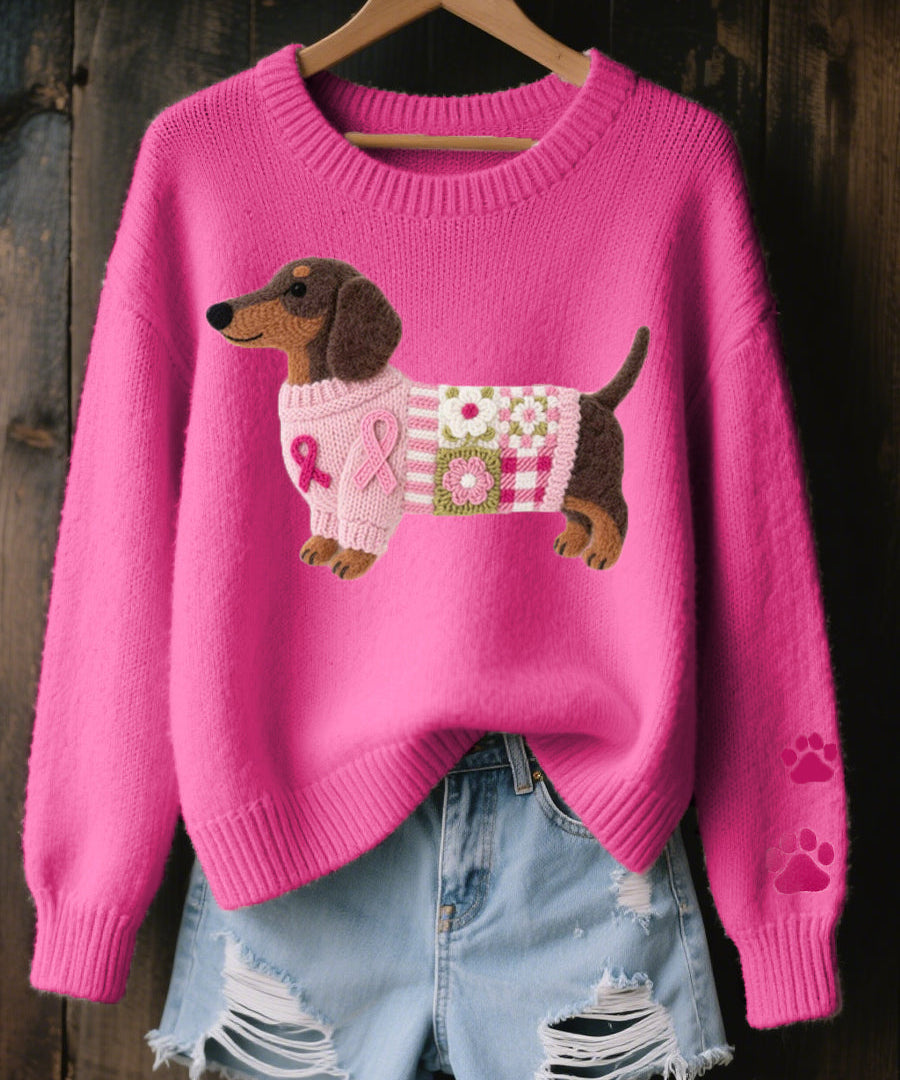 Amor Teckel™ – Pohodlný patchwork svetr