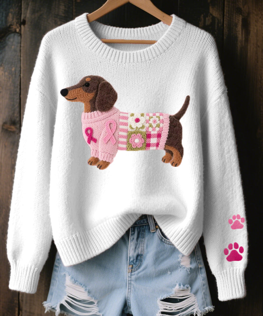 Amor Teckel™ – Pohodlný patchwork svetr
