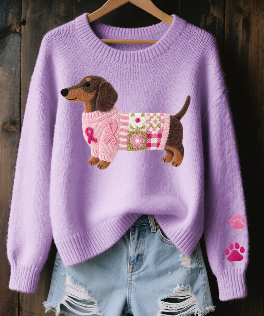 Amor Teckel™ – Cosy Patchwork Sweater