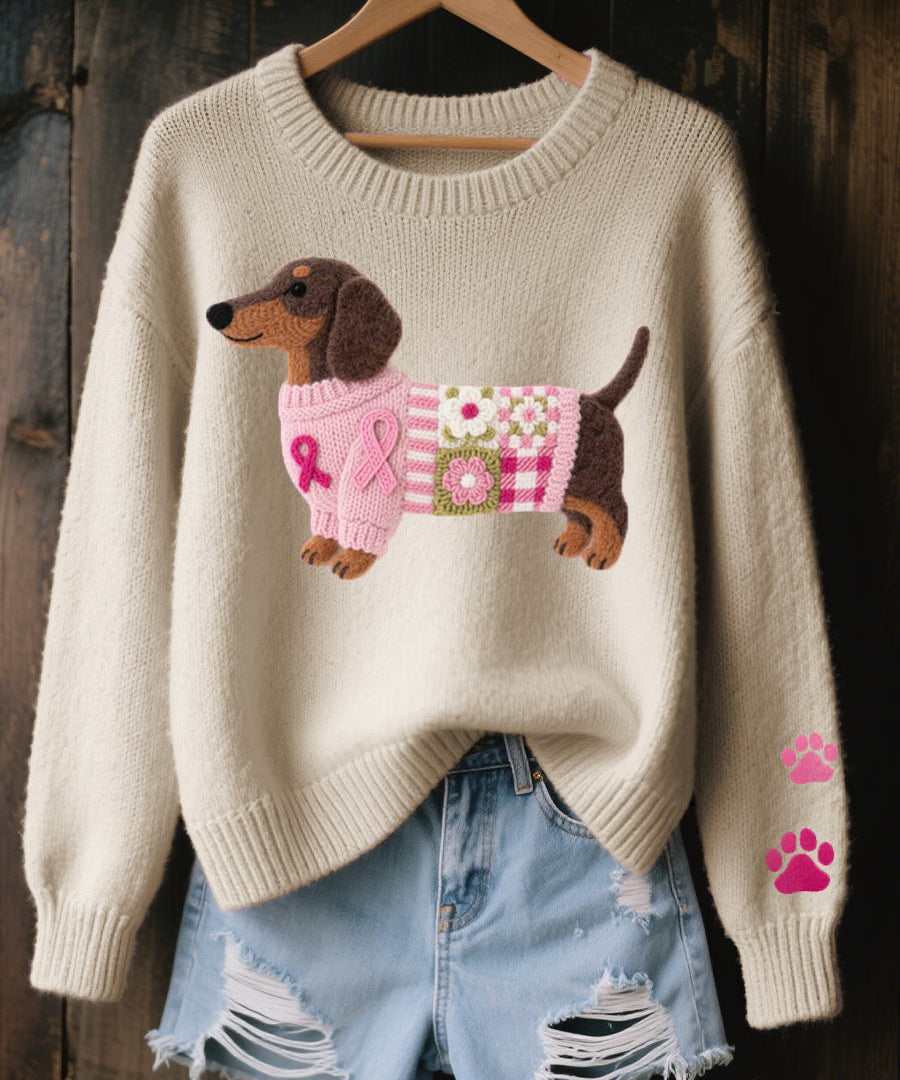 Amor Teckel™ – Pohodlný patchwork svetr
